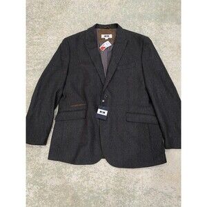 NEW Joseph Abboud Jacket Mens Size XL Charcoal Gray Sport Coat Wool Herringbone